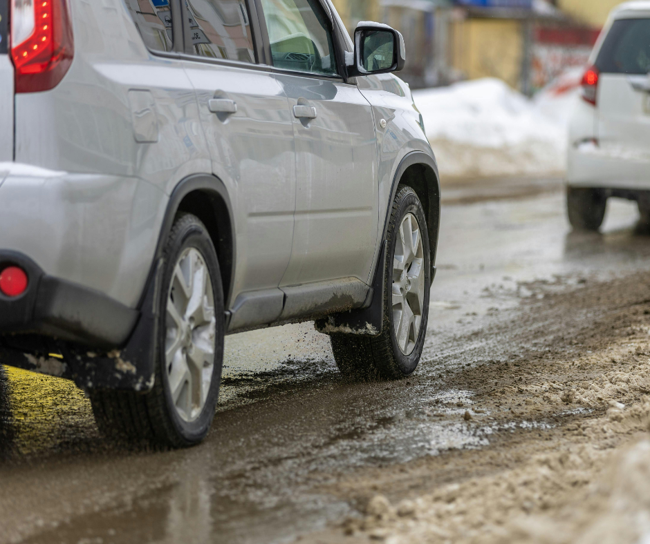 snowy road - parking page