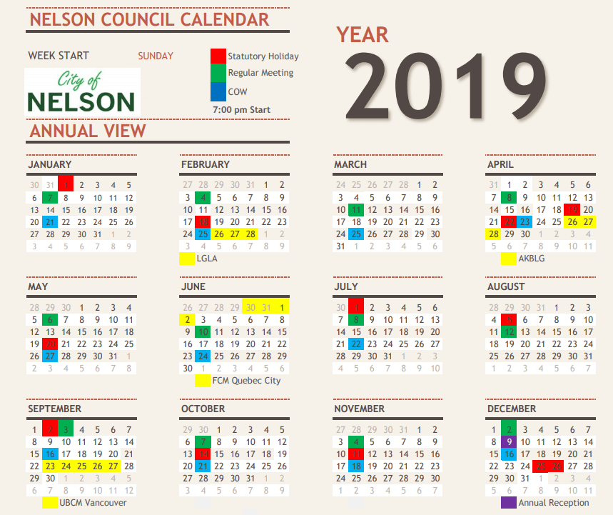council calendar