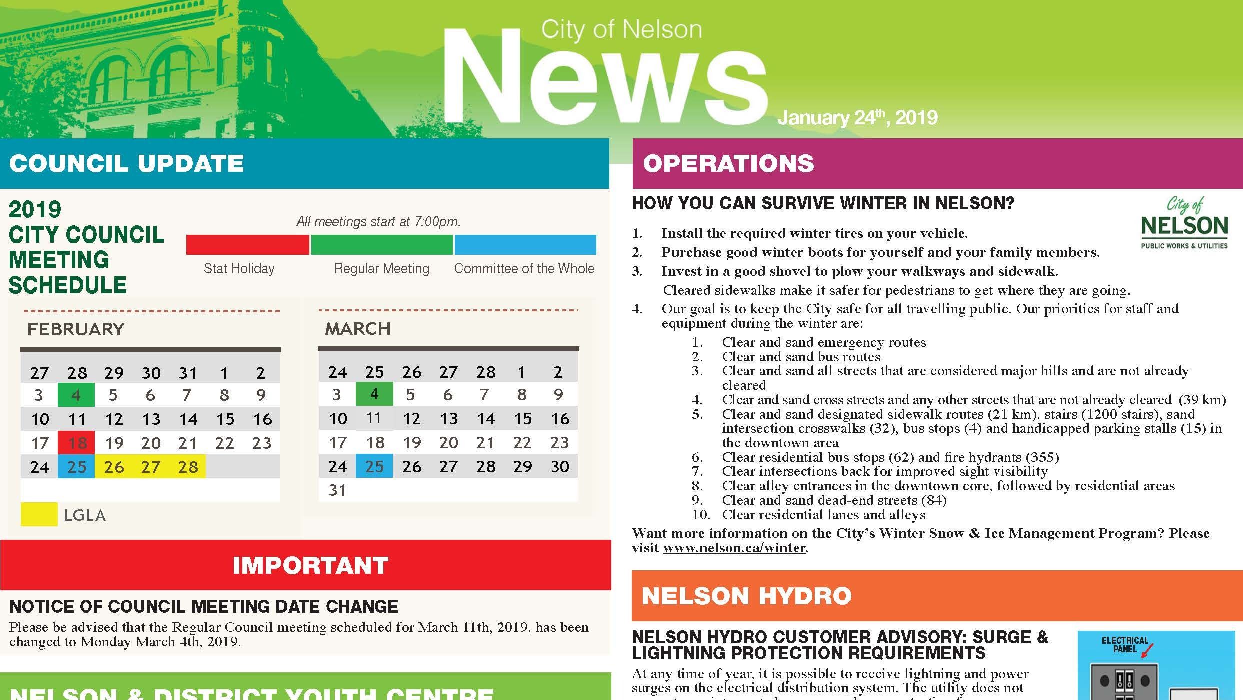 January 2019 Newsletter