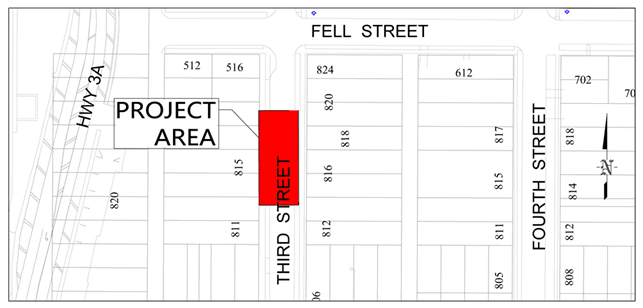 Map of Road Closure Project Area