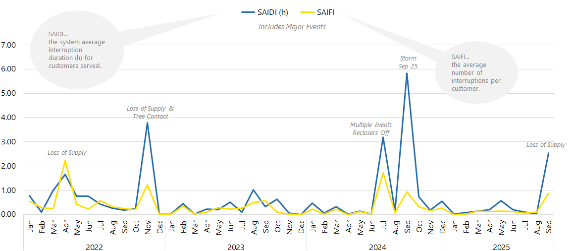 2025 SAIDI and SAIFI