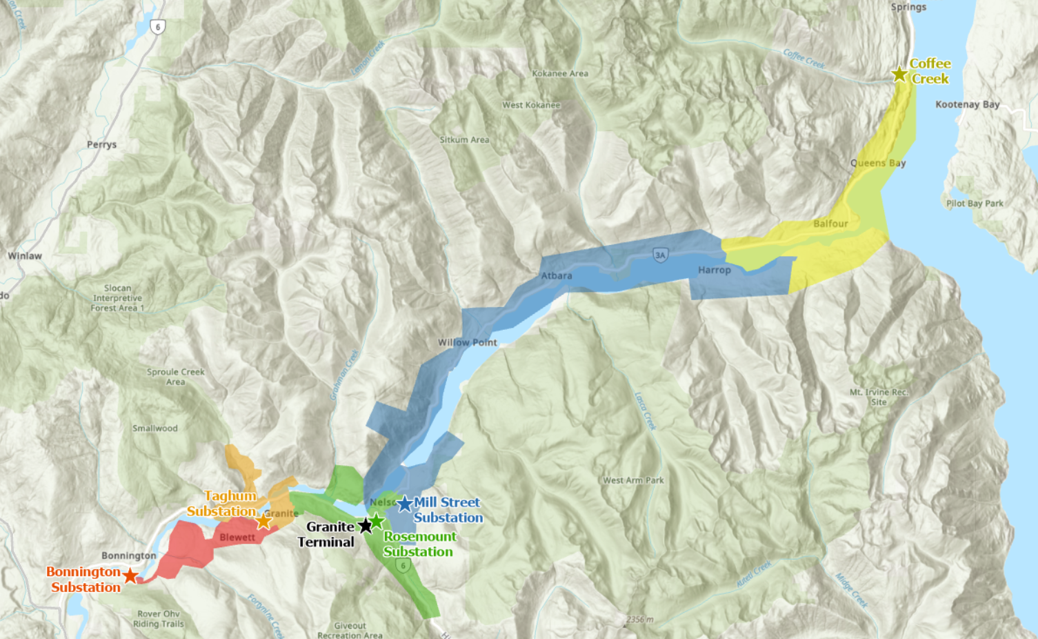 Substation Service Zones